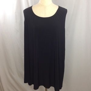Catherines Black Stretch Sleeveless Tank Size 3X